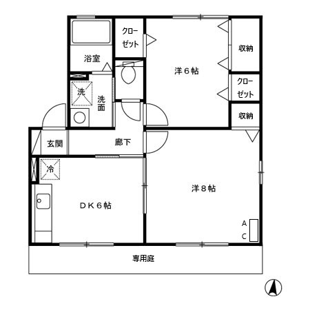 キャッスル コンフォート B棟の間取り