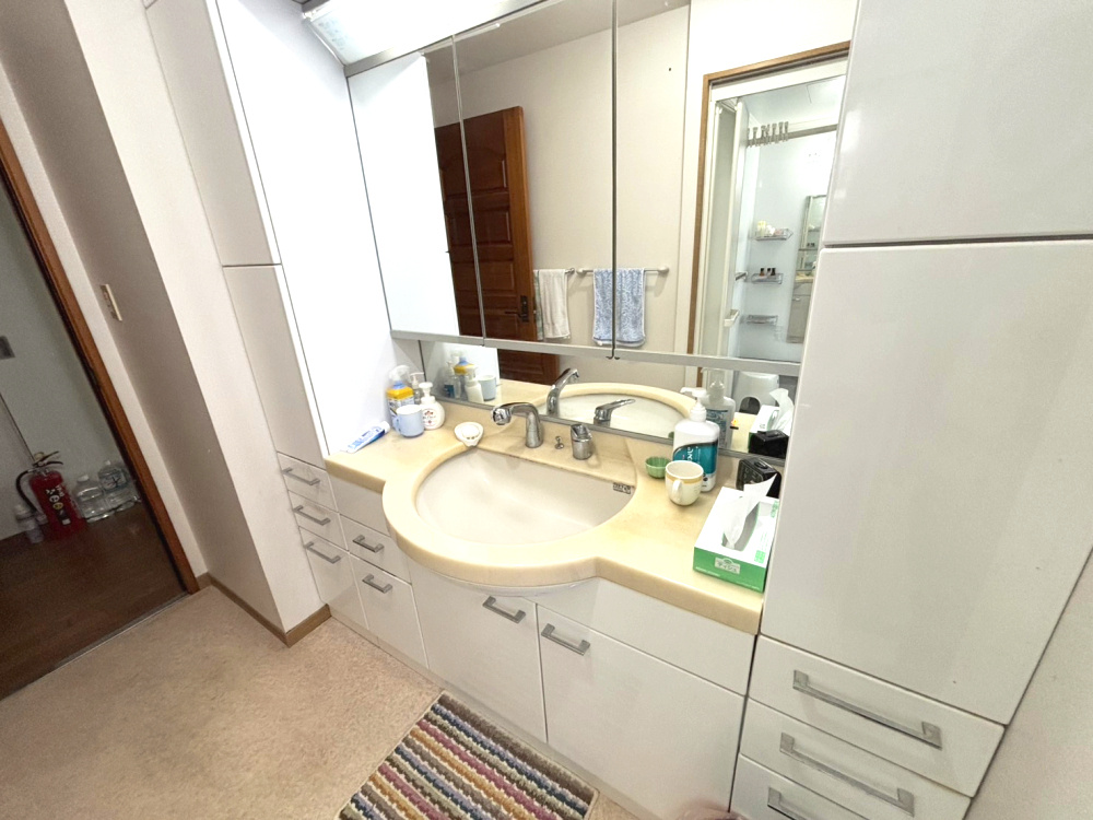 フローラ御影山手A棟の独立洗面台|独立洗面台で身支度をすべて済ませてしまいましょう