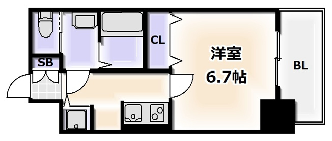 【間取り】 | プレサンス難波フィネスト