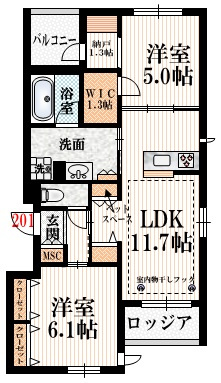 パークイーストの間取り|★2人入居、お子様入居可能です★
