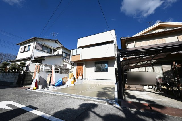 Hapikuru Town平松3丁目新築一戸建て│4LDK+並列駐車2台可の完成予想図|物件を東側から見たイメージになります。