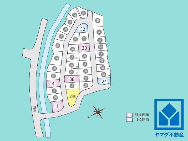 大津市大石中７丁目　４号地の区画図