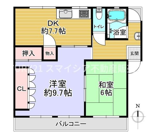【間取り】 | 香里三井住宅Ａ7棟