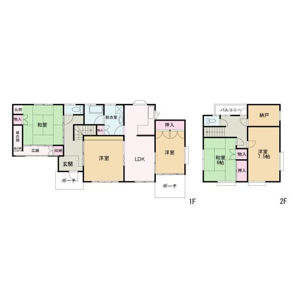 白浜町堅田　中古戸建の間取り