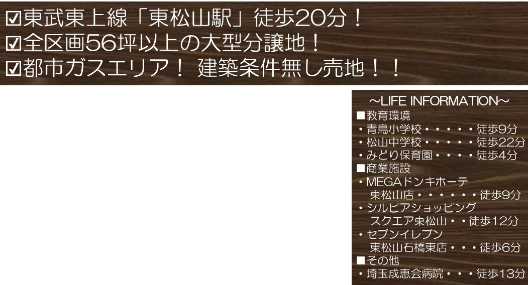【仲介手数料無料】新築戸建　東松山市石橋1630-6（全31棟）の周辺