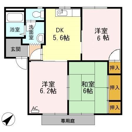 レーベンパレス B棟の間取り