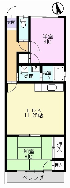 グリーンバレーE棟の間取り