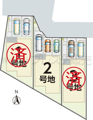 【区画図】 | 奈良市西木辻町の新築一戸建 全３区画 | 全体区画図