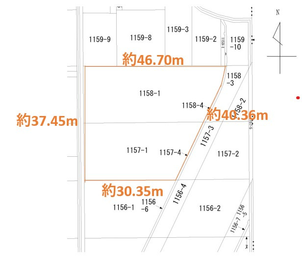 五泉市赤海1丁目　売地の区画図