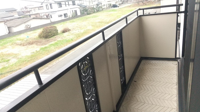 セジュールソシア A棟のバルコニー