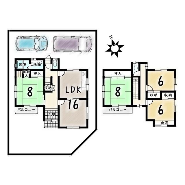 久我東町の間取り|南側に面した明るいリビングです。
暮らす人をやさしく包み込むくつろぎのおうちです。