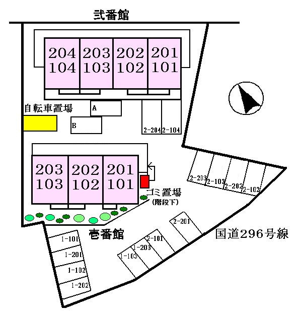 モンテローザ壱番館の区画図