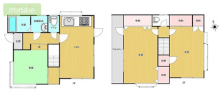 【間取り】 | 平日・土日も見学できます　リフォーム〇　北中沢 | 設備類が新しくなっているので直ぐぉ住み替えできます
屋根裏収納など収納豊富です