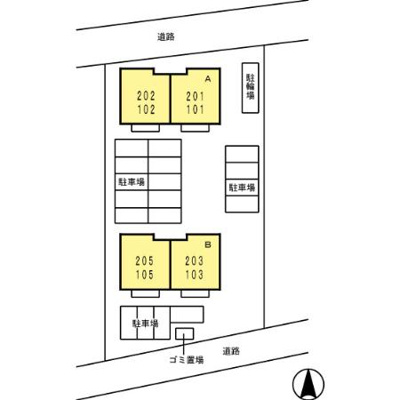 【区画図】 | ルミエール B棟