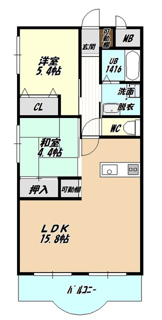 伊藤ハイツ　１０１号室の間取り