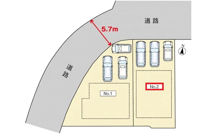 安佐南区安東５丁目　NO,2の土地図