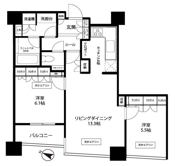 【間取り】 | パークコート赤坂ザタワー