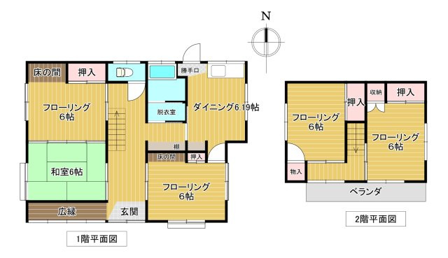 遠野市松崎町白岩８地割の一戸建ての間取り