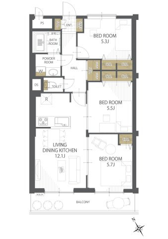 【間取り】コボリマンション南茨木 
