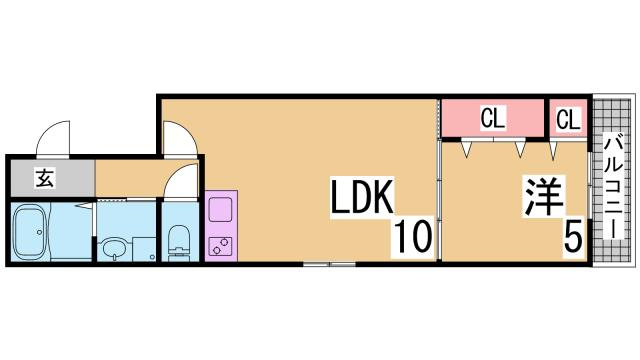 フジパレス兵庫駅南 の間取り