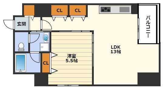 K-CRAFT　UMEDA161の間取り
