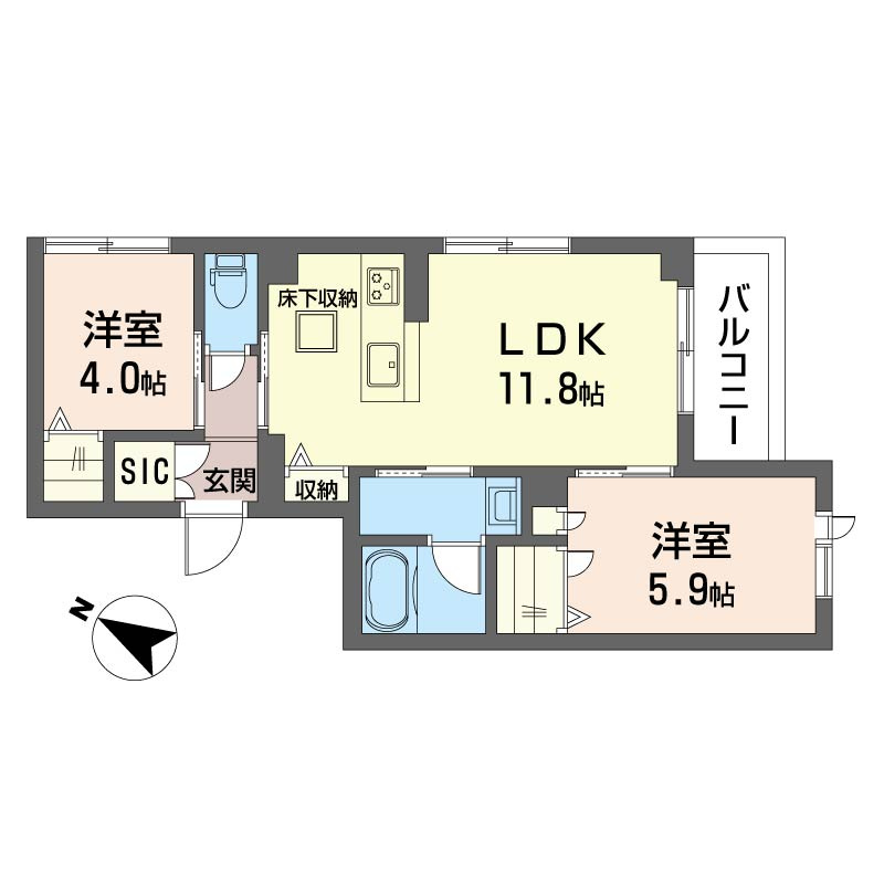 ルミラⅠの間取り