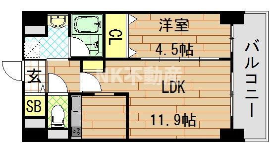 【間取り】 | La Verde 長田（ラ・ヴェルデナガタ）(長田賃貸） | 間取りです
