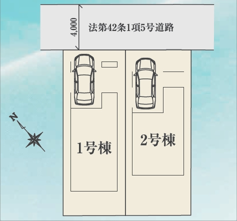 【区画図】 | ふじみ野市上福岡5丁目　24　1期　全2棟　1号棟 | 1号棟