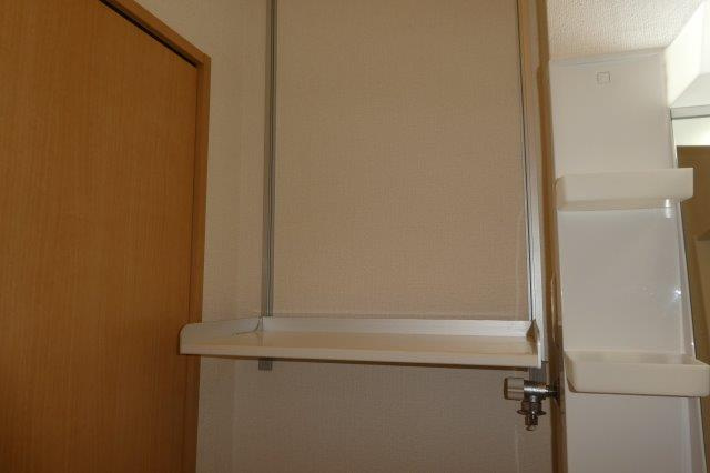 アシュランスAの洗面所|洗濯機置き場　棚