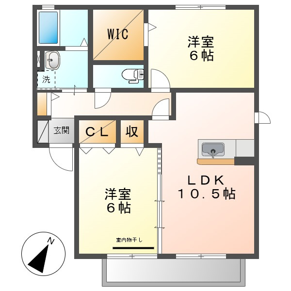 アシュランスAの間取り