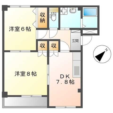 ピアハイムⅡ　　　刈谷市近郊の賃貸はクラスホームの間取り