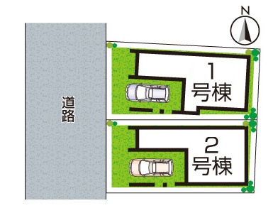 堺市北区長曽根町　第5期　新築一戸建ての区画図|全2区画