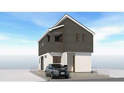 広島市佐伯区五月が丘３丁目　新築一戸建ての外観パース