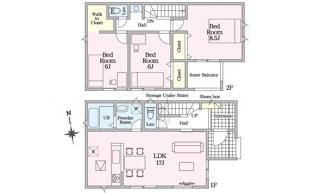 広島市佐伯区五月が丘３丁目　新築一戸建ての間取り
