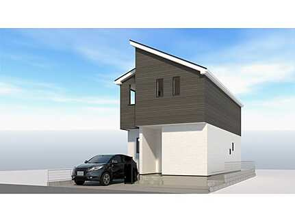 広島市佐伯区五月が丘３丁目　新築一戸建ての外観パース