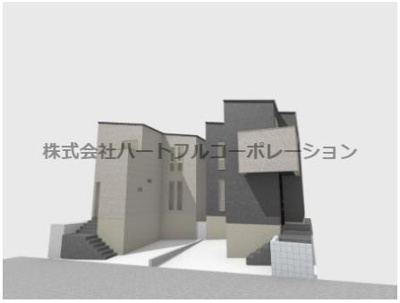 【外観パース】 | 神戸市長田区大丸町1丁目　新築戸建2号地　仲介手数料無料！ | 長田区大丸町1　新築2号地　仲介手数料無料！