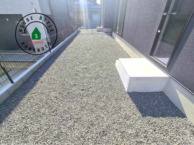 熊本市北区鶴羽田2丁目第2-7棟（5号棟）　の庭|お庭で自由な時間を過ごせます。