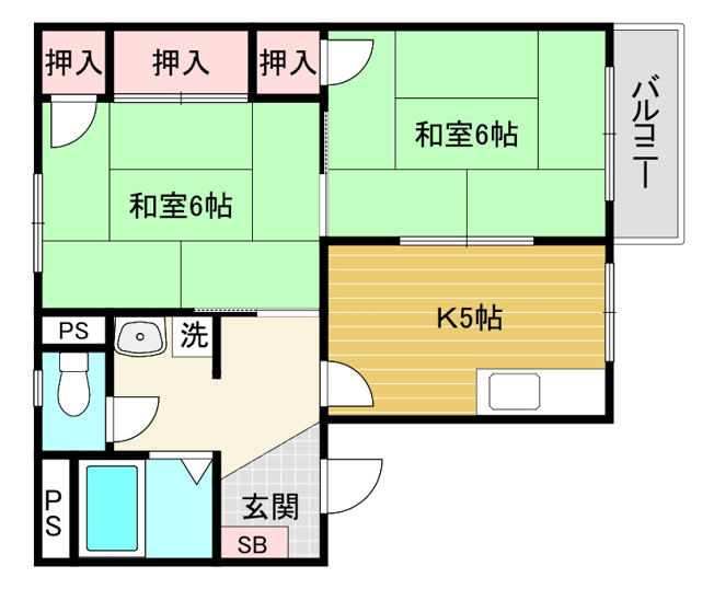 【間取り】 | フレグランス五ヶ山
