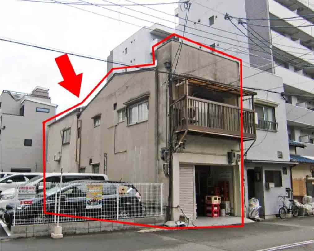 長柄中1丁目戸建の前面道路含む現地写真