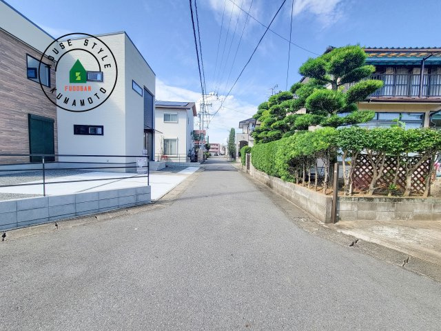 熊本市南区南高江6丁目第1-1棟（2号棟）の前面道路含む現地写真|見学の時間などお気軽にお問い合わせ下さい。