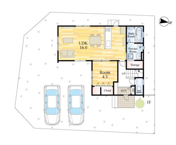熊本市南区南高江6丁目第1-1棟（2号棟）の区画図|配置図（2号棟）