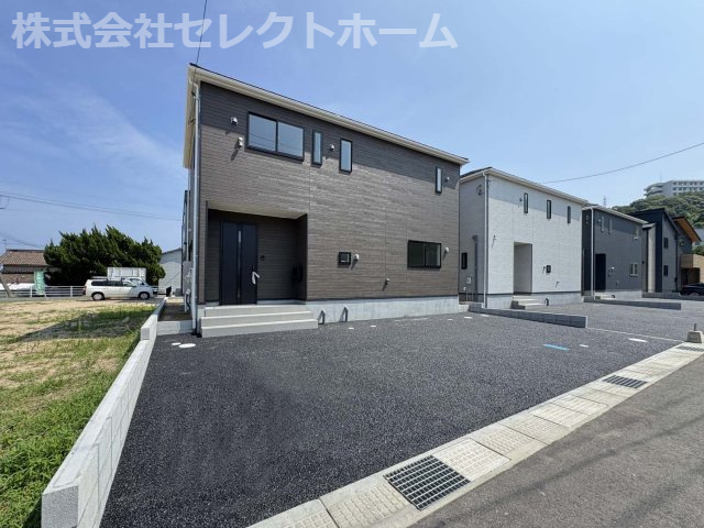 耐震+制震の家 水呑町竹ヶ端 第9：住宅性能取得物件：1号棟の外観|★先着順販売受付開始！
◎耐震+制震の家：福山市水呑町 第9：1号棟
◎住宅性能評価取得物件
◎価格への挑戦と性能にもこだわった家
◎ハローズ水呑店まで車で4分
◎現地見学随時対応！