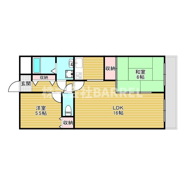 ソシアD2の間取り