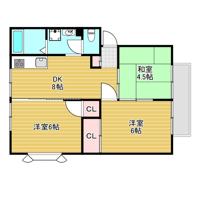サンライズ曽根西ハイツの間取り