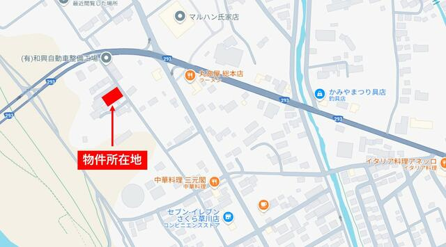 さくら市向河原　429.75㎡　売地の地図