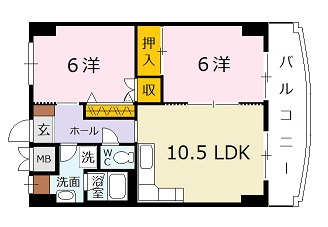 サンパレス香川の間取り