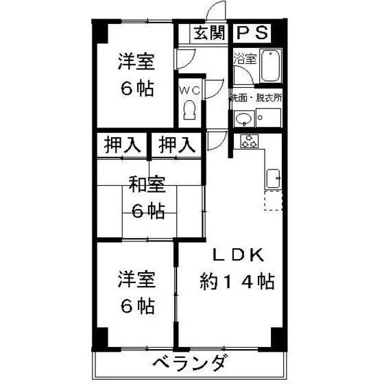 岐阜市則武中２丁目のアパートの間取り