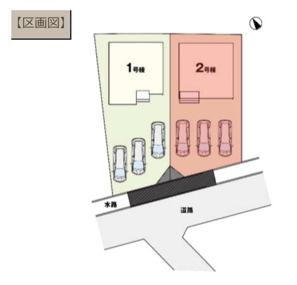 前橋市朝倉町２期２号棟の区画図|区画図