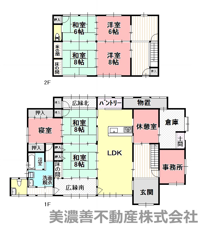 ５４２７５　羽島市小熊町東小熊  中古戸建の間取り