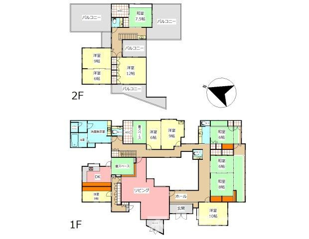 宇城市不知火町御領の中古一戸建の間取り